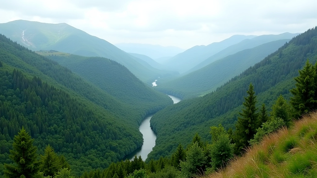 Stunning panoramic view of Podyjí National Park showing the dramatic natural landscape and hiking routes